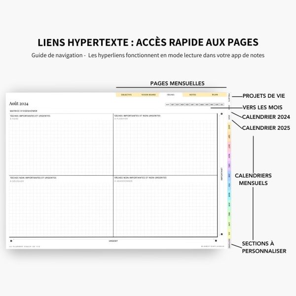 2024-2025 Planner digital - Le Planner Coach de Vie - Horizontal - Image 12