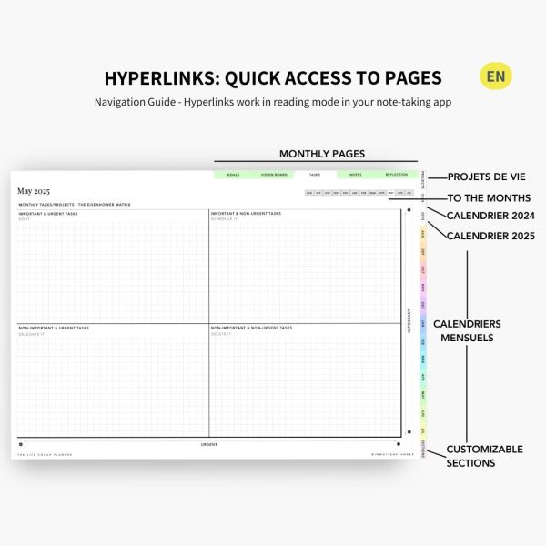 2024-2025 Planner digital - Le Planner Coach de Vie - Horizontal - Image 30