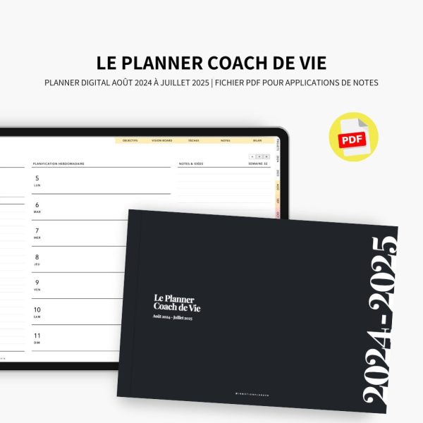 2024-2025 Planner digital - Le Planner Coach de Vie - Horizontal - Image 3