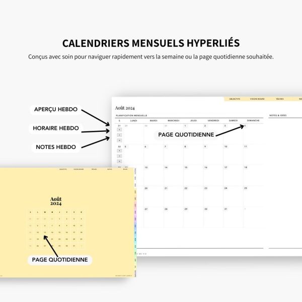 2024-2025 Planner digital - Le Planner Coach de Vie - Horizontal - Image 8