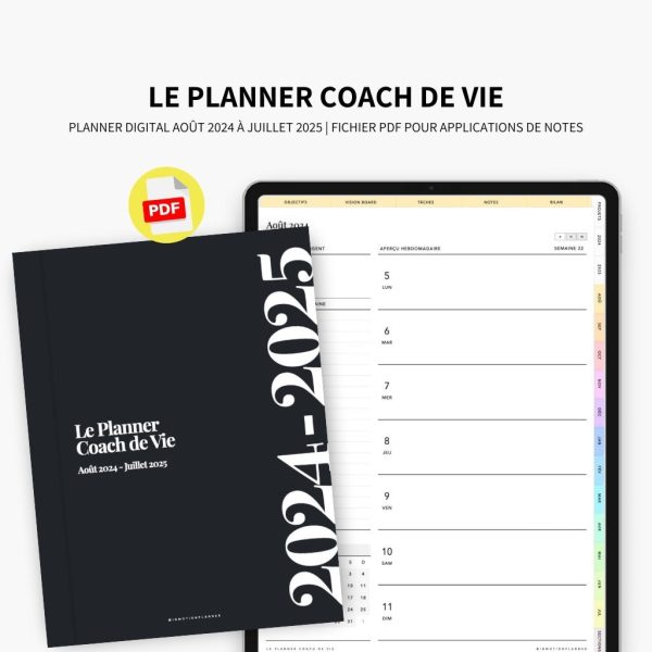 2024-2025 Planner digital - Le Planner Coach de Vie - Vertical - Image 5