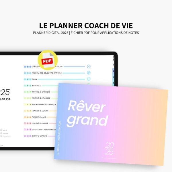 2025 Planner digital - Le Planner Coach de Vie - Horizontal - Image 3