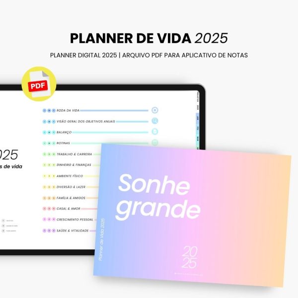 Planner Digital 2025 - Planner de Vida - Horizontal (Portugais) - Image 3