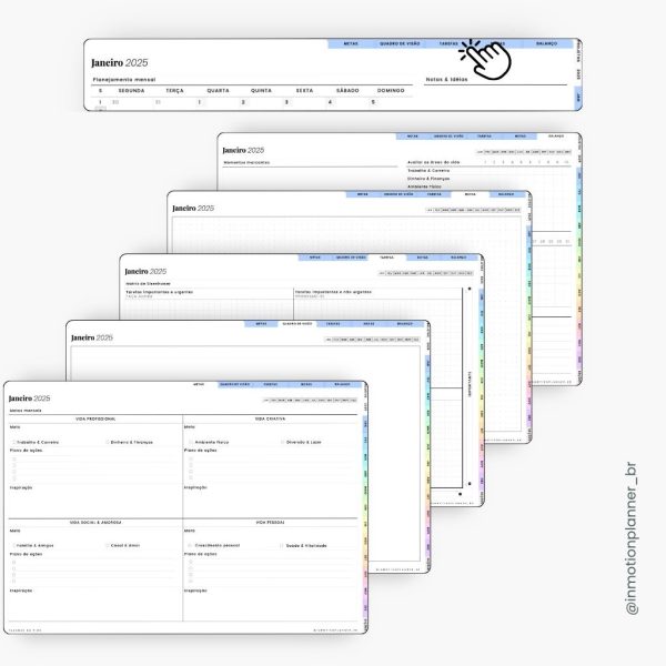 Planner Digital 2025 - Planner de Vida - Horizontal (Portugais) - Image 9