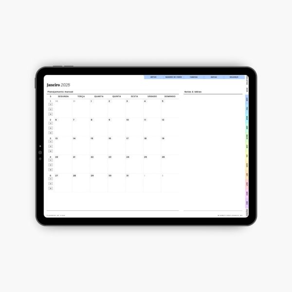 Planner Digital 2025 - Planner de Vida - Horizontal (Portugais) - Image 2