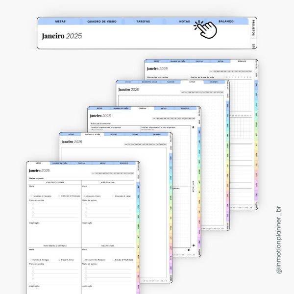 Planner Digital 2025 - Planner de Vida - Vertical (Portugais) - Image 9