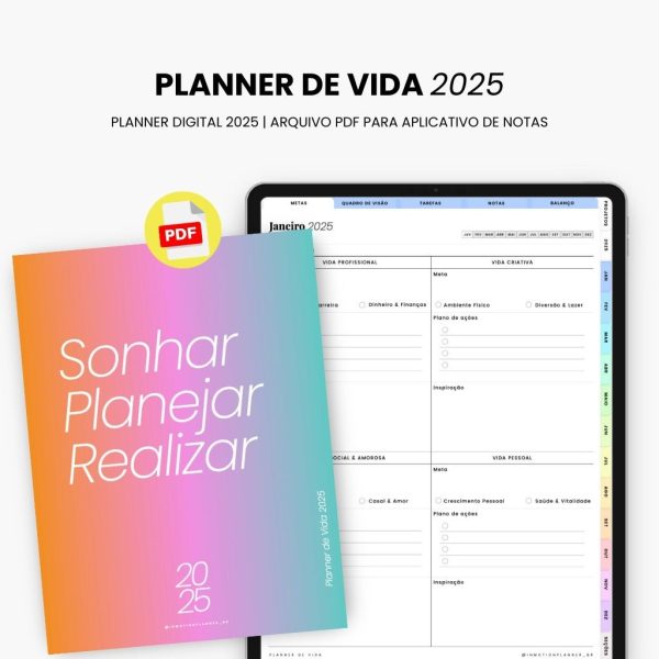 Planner Digital 2025 - Planner de Vida - Vertical (Portugais) - Image 3